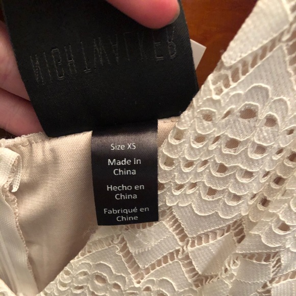 XS Cream and Tan Formal Dress - Picture 4 of 5